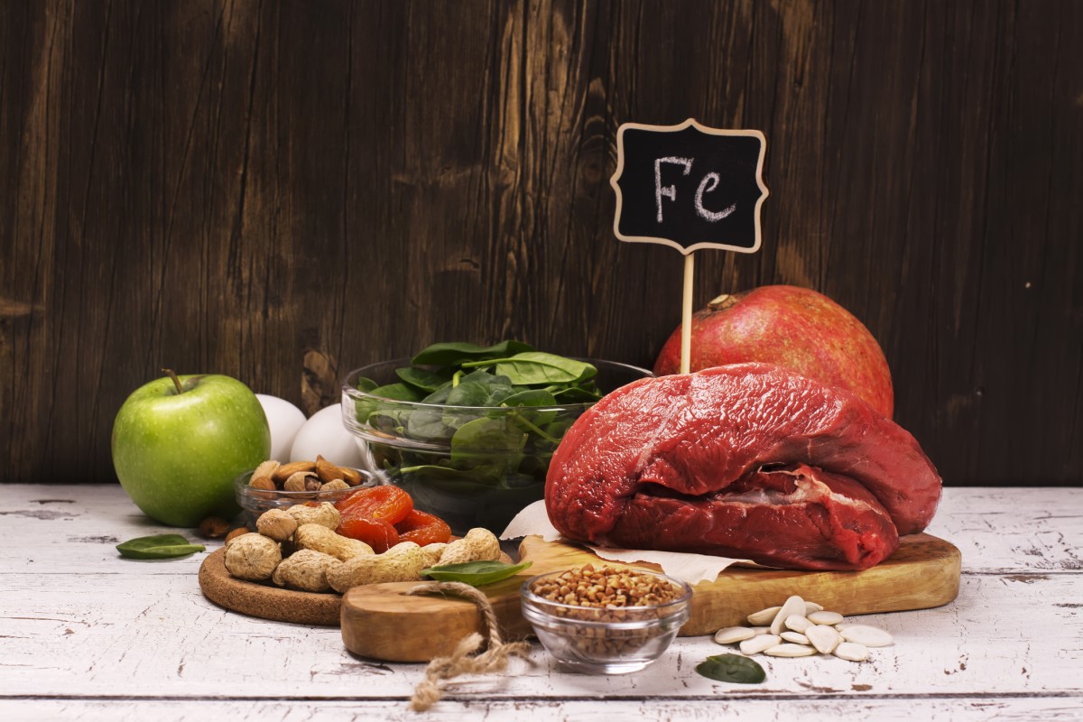 Potraviny při anémii - produkty s tabulkou Fe - železo
