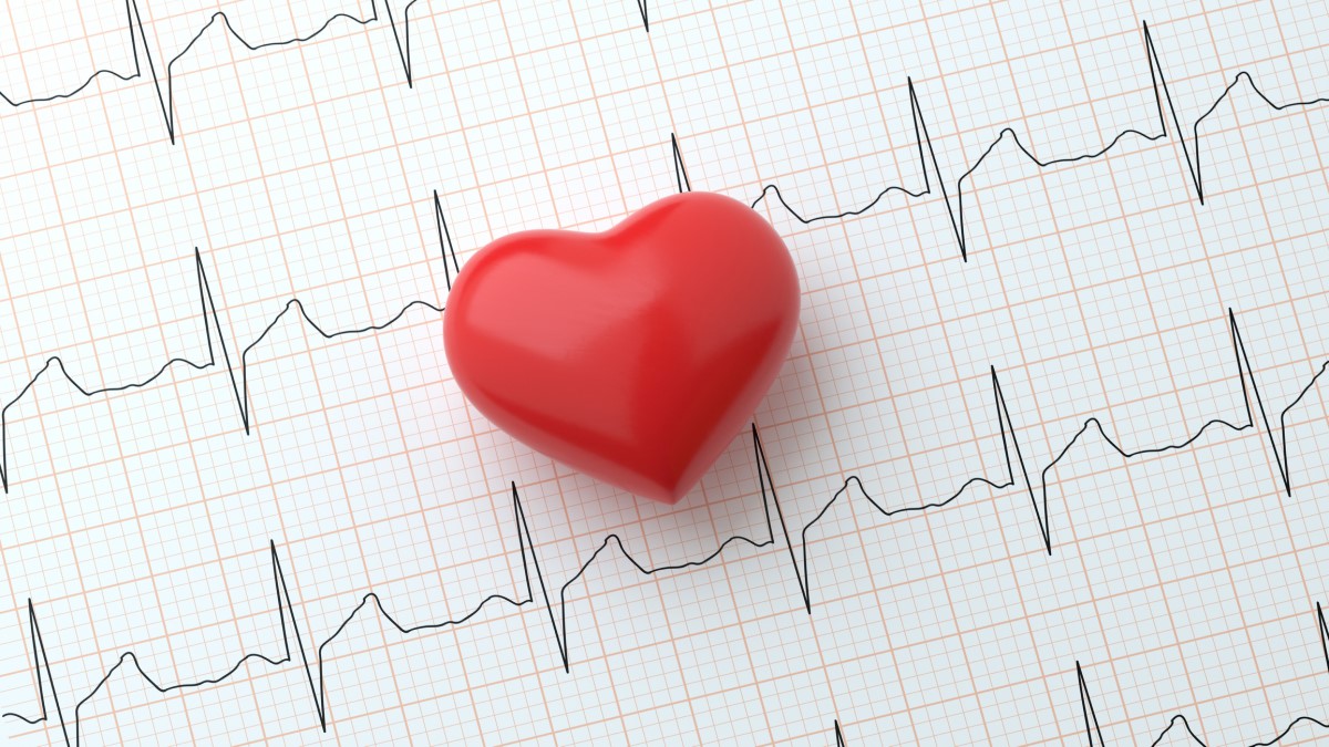 Srdce na EKG - EKG papír - draslík jako důležitý minerál pro funkci srdce