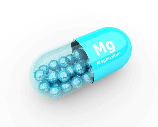 Magnéziová tableta, kapsle, modré barvy, Mg