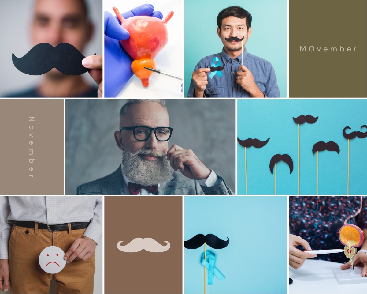 Movember - listopad, měsíc povědomí o zdraví mužů a boje proti rakovině prostaty, varlat a duševního zdraví, sebevraždám.