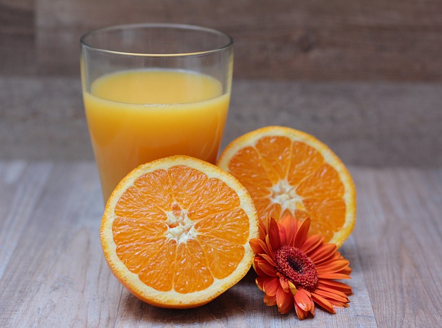 vitaminy, pomerance, pomerancový džus