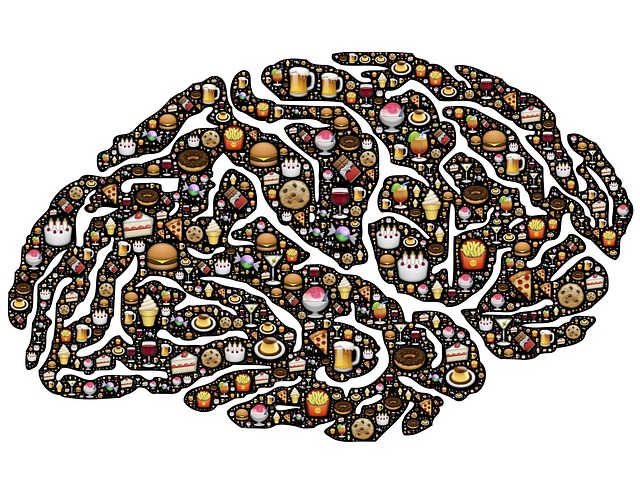 Mozek s potiskem jídla